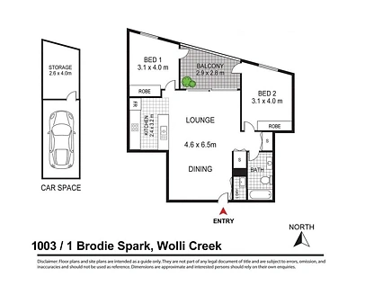 1003/1 Brodie Spark Drive, Wolli Creek, South Western Suburbs, 2 ห้องนอน, 1 ห้องน้ำ, Apartment