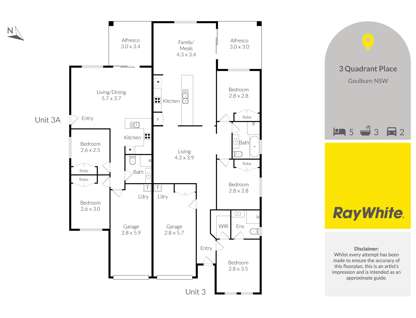 3 & 3a Quadrant Place, Goulburn, NSW 2580, 5 Bedrooms, 3 Bathrooms, House