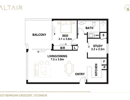 10/27 Berrigan Crescent, O'Connor, Inner North, 1 ਕਮਰੇ, 1 ਬਾਥਰੂਮ, Apartment