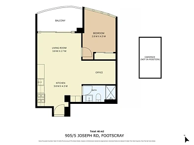 905/5 Joseph Road, Footscray, VIC 3011, 1房, 1浴, Apartment