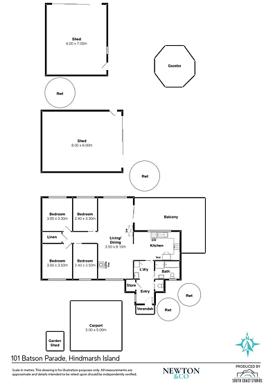 101,103,105 Batson Parade, Hindmarsh Island, SA 5214, 4 Bedrooms, 1 Bathrooms, House