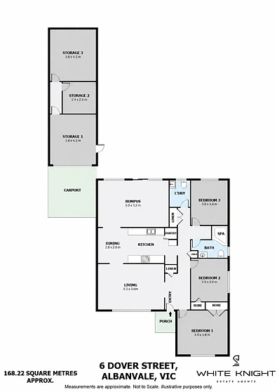 फ्लोर प्लान - 6 Dover Street, Albanvale, VIC 3021