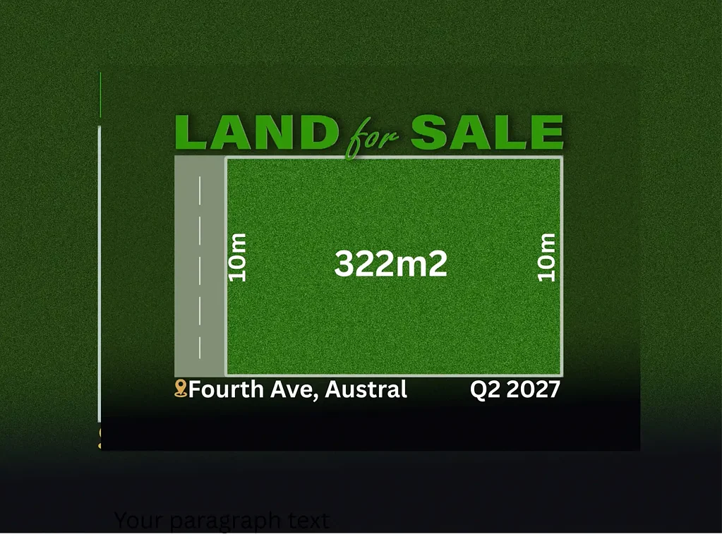 Austral secure with 5%LAND FOR SALE:  0410 835 551