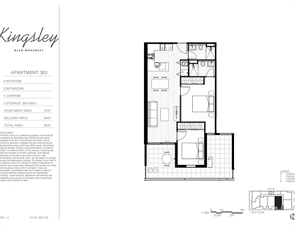 303/54 Montclair Avenue, Glen Waverley, East Melbourne, 2 غرف, 2 حمامات, Apartment