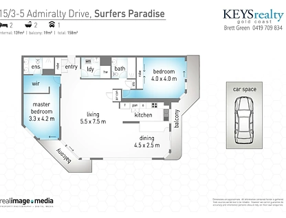 20/5 Admiralty Drive, Surfers Paradise, Gold Coast, 2部屋, 2バスルーム, Apartment