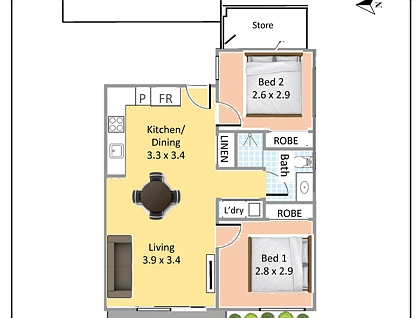 2/224 Flamborough Street, Doubleview, North West Perth, 2 rūma, 1 rūma horoi, Apartment