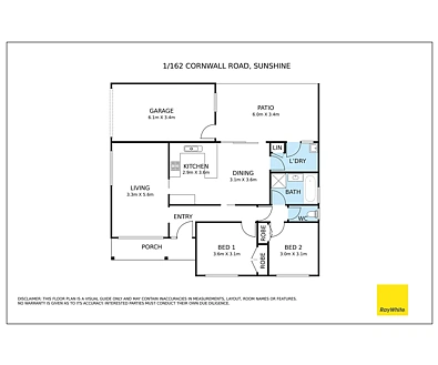 1/162 Cornwall Road, Sunshine, VIC 3020, 2 कमरे, 1 बाथरूम, Unit