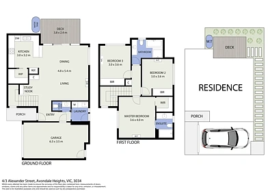 4/3 Alexander Street, Avondale Heights, VIC 3034, 3 slaapkamers, 2 badkamers, Townhouse