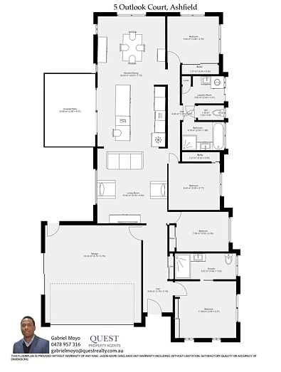 5 OUTLOOK COURT, Ashfield, QLD 4670, 4 phòng ngủ, 2 phòng tắm, House