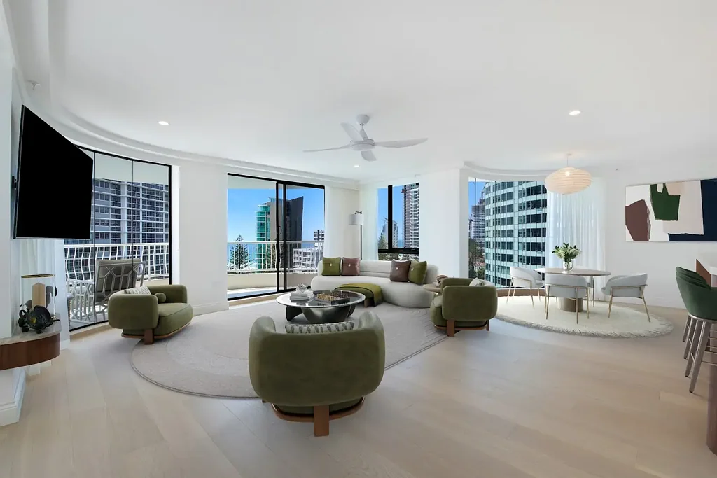 Surfers Paradise 2部屋 Designer Renovation, Iconic Beachfront Address