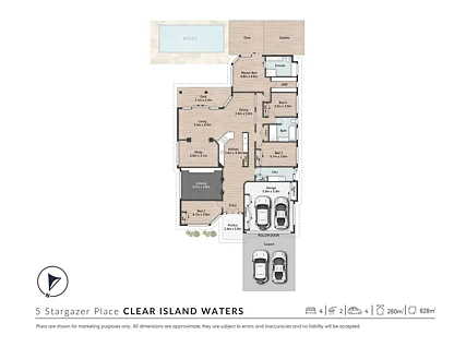 5 Stargazer Place, Clear Island Waters, Gold Coast, 4 ห้องนอน, 2 ห้องน้ำ, House