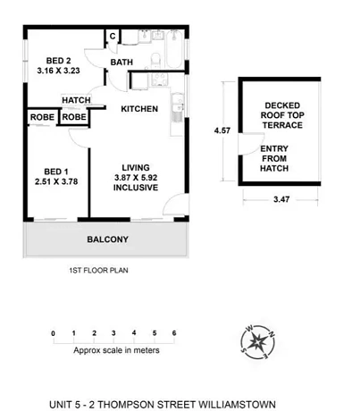 5/2 Thompson Street, Williamstown, VIC 3016, 2房, 1浴, Unit
