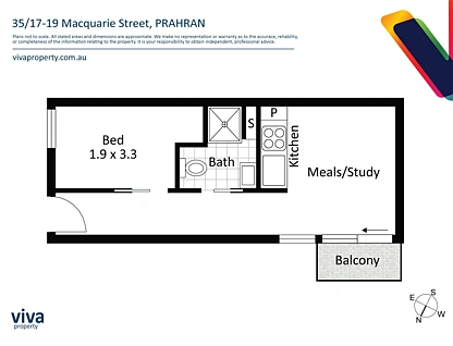 35/17 Macquarie Street, Prahran, Inner East Melbourne, 1房, 1浴, Apartment