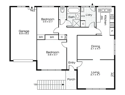 2/21 Mckee Street, Golden Point, VIC 3350, 2房, 1浴, 独立屋