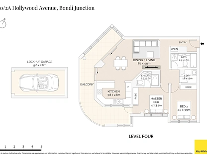 20/2A Hollywood Avenue, Bondi Junction, Eastern Suburbs, 2房, 2浴, Apartment