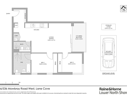 46/536-542 Mowbray Road, Lane Cove, Lower North Shore, 2 rūma, 2 rūma horoi, Apartment