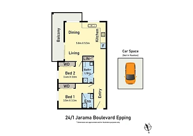 24/1 Jarama Boulevard, Epping, VIC 3076, 2 Bedrooms, 2 Bathrooms, Apartment