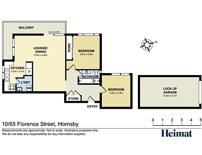 10/65-67 Florence Street, Hornsby, Upper North Shore, 2 Kuwarto, 1 Banyo, Apartment