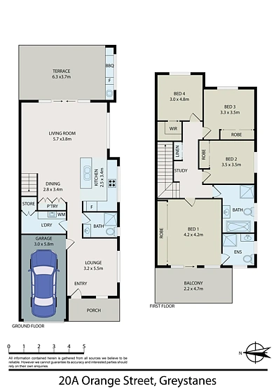 20A ORANGE STREET, Greystanes, NSW 2145, 4房, 3浴, Apartment