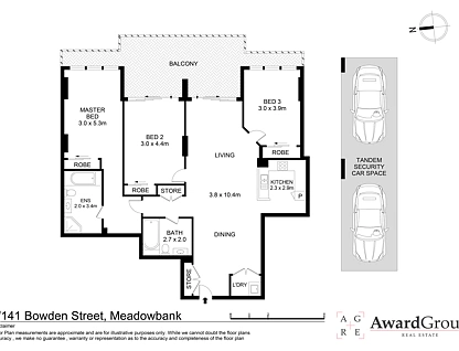 2/141 Bowden Street, Meadowbank, Upper North Shore, 3 રૂમ, 2 બાથરૂમ, Apartment