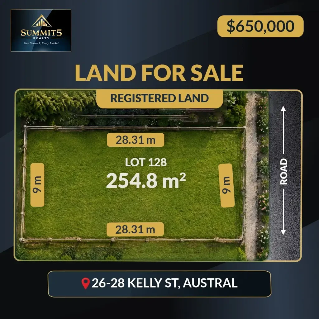 Austral  REGISTERED LAND | READY TO BUILD | PRIME AUSTRAL LOCATION