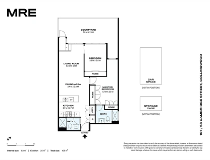 107/68 Cambridge Street, Collingwood, Melbourne CBD, 2 phòng ngủ, 2 phòng tắm, Apartment