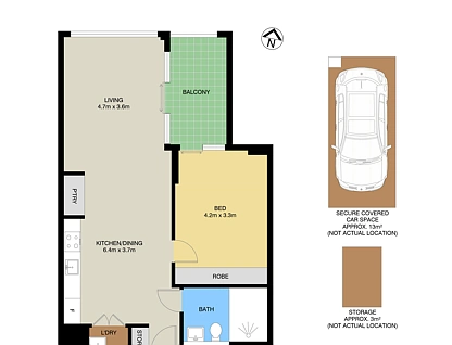 61/44-52 Kent Street, Epping, Upper North Shore, 1 rūma, 1 rūma horoi, Apartment