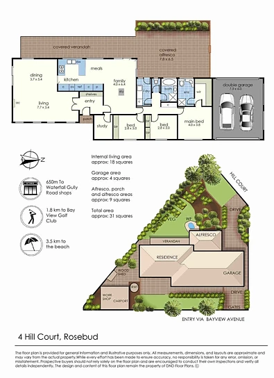 4 Hill Court, Rosebud, VIC 3939, 3 slaapkamers, 2 badkamers, House