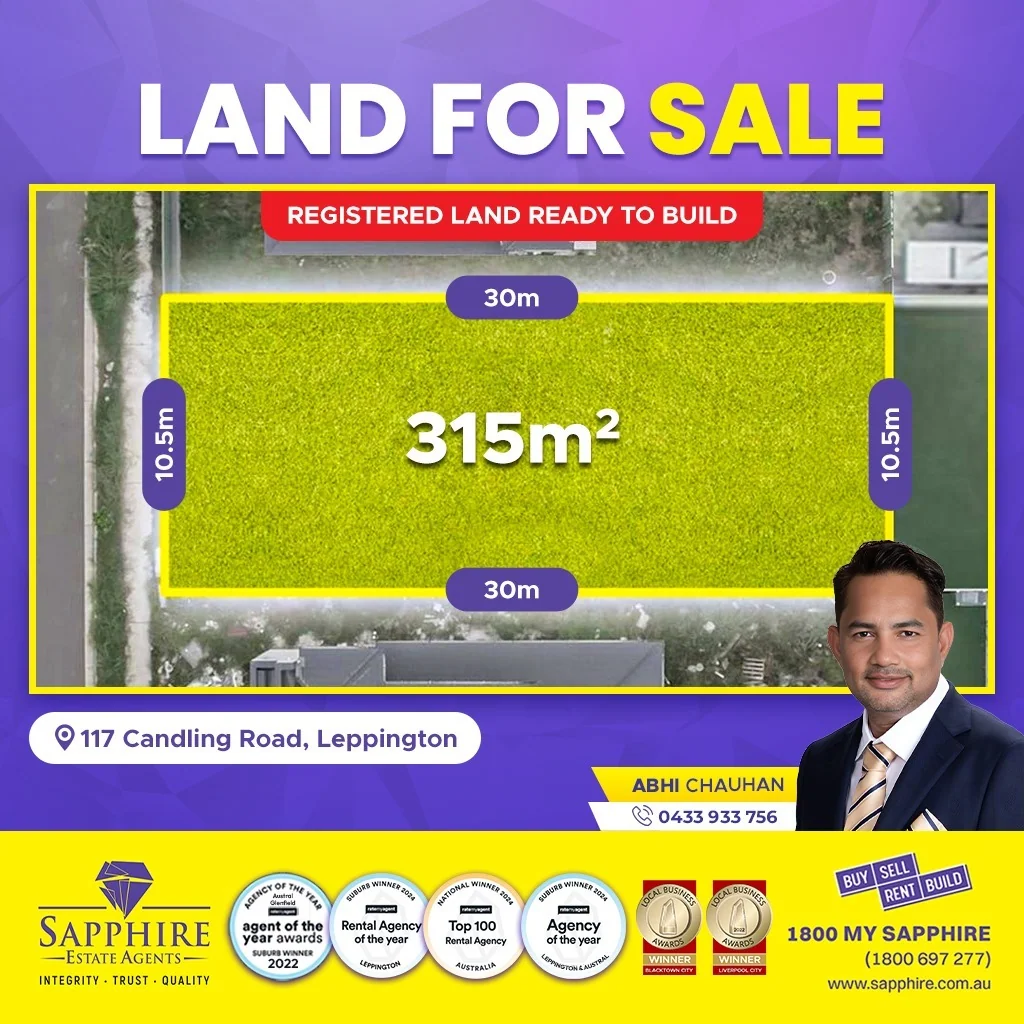 Leppington Land Ready To Build - Registered Land in Prime Location !