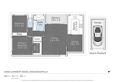 20/60 Lambert Road, Indooroopilly, QLD 4068, 2 Bedrooms, 1 Bathrooms, Unit