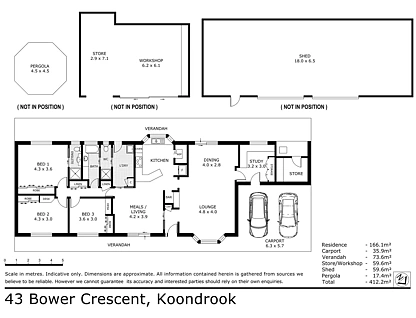 43 Bower Crescent, Koondrook, VIC 3580, 3 ห้องนอน, 2 ห้องน้ำ, House