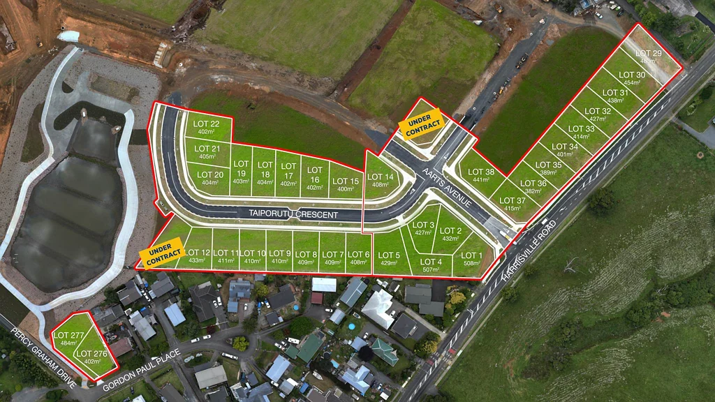 Tuakau 全新分区登场！邻近多处保护区，娱乐休闲设施丰富，交通便利，步行上学，开启人生新篇章！ SECTIONS FROM $320,000 + GST (if any)