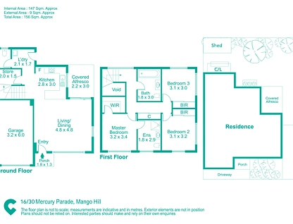 16/30 Mercury Parade, Mango Hill, Moreton Bay Region, 3 રૂમ, 2 બાથરૂમ, Townhouse