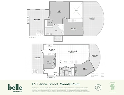 12/7 Annie Street, Woody Point, Brisbane - Northern Region , 3房, 2浴, Apartment