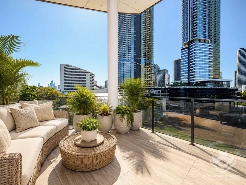 Waterfront Living Opposite Pacific Fair with Two Car Spaces