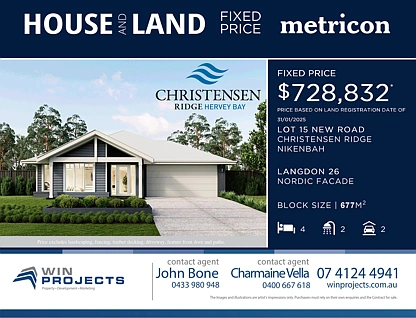 Lot 15 Christensen Ridge, Nikenbah, Wide Bay, 4 rūma, 2 rūma horoi, House
