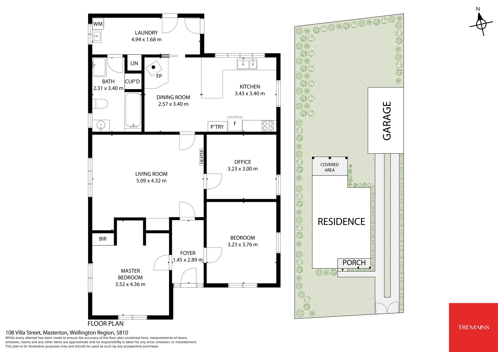 108 Villa Street, Masterton, Wairarapa, 3 Bedrooms, 1 Bathrooms, House