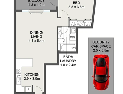 13/50-54 Forsyth Street, Kingsford, Eastern Suburbs, 1房, 1浴, Apartment