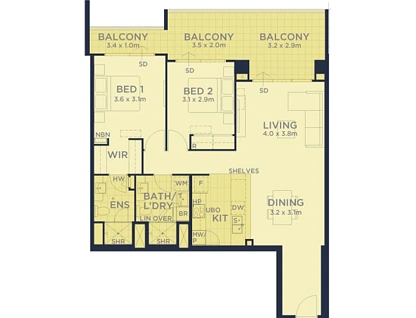 2601/63 Adelaide Terrace, East Perth, Perth CBD, 2 chambres, 2 salles de bain, Apartment