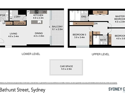 6103/117 Bathurst Street, Sydney, NSW 2000, 3 chambres, 2 salles de bain, Apartment