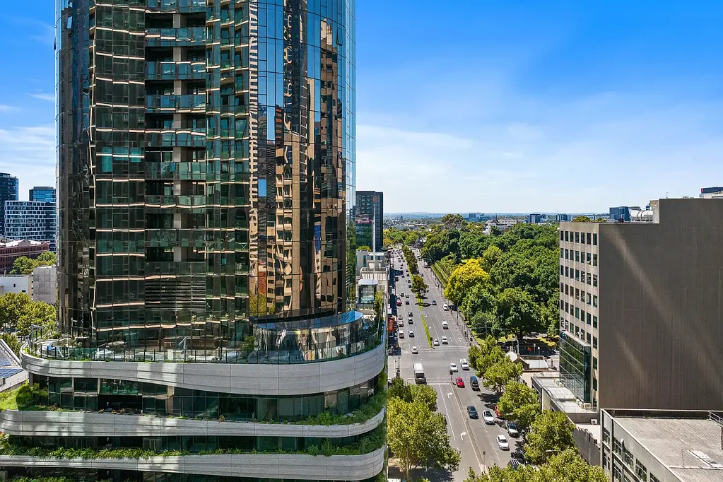 Melbourne 1Phòng ngủ Elevated CBD Living with a Separate Study and City Outlook