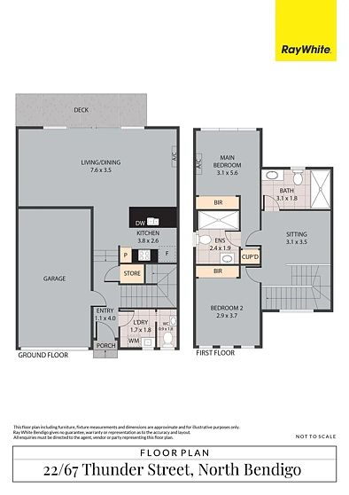 22/67 Thunder Street, North Bendigo, VIC 3550, 2 slaapkamers, 2 badkamers, Unit