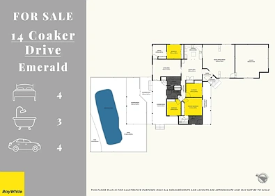 ਮੰਜ਼ਿਲ ਦੀ ਯੋਜਨਾ - 14 Coaker Drive, Emerald, QLD 4720