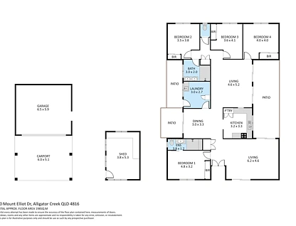 10 Mount Elliot Drive, Alligator Creek, QLD 4816, 4 ਕਮਰੇ, 2 ਬਾਥਰੂਮ, House