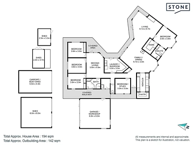फ्लोर प्लान - 58 Wilsons Road, Kettering, TAS 7155