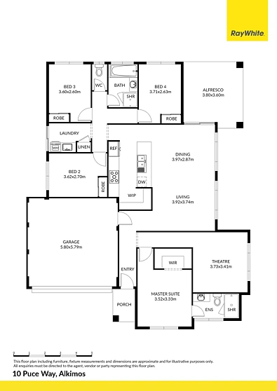 10 Puce Way, Alkimos, WA 6038, 4 침실, 2 욕실, House