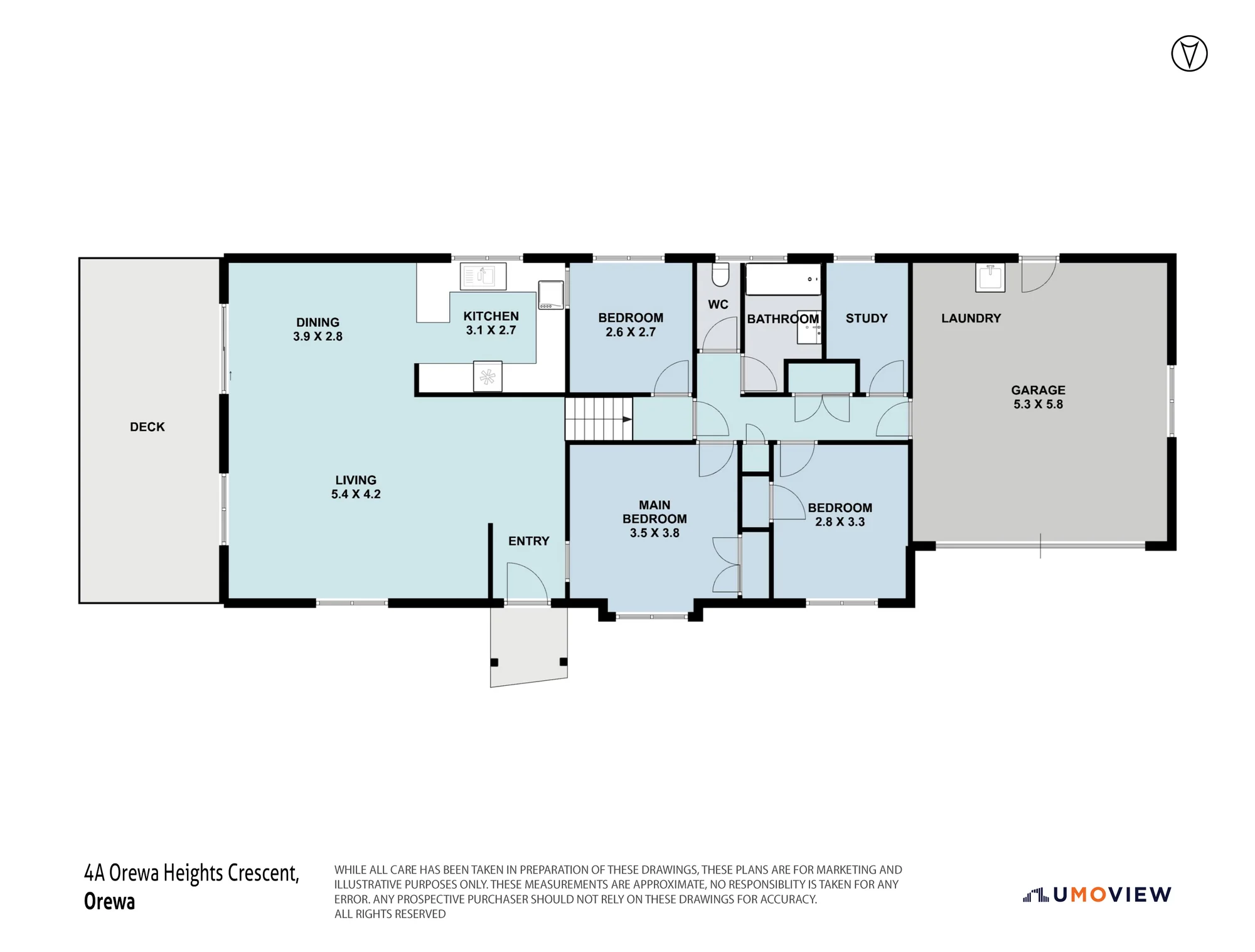 4A Orewa Heights Crescent, Orewa, Rodney, Auckland, 3房, 1浴, 独立屋