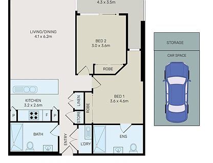 2002/21 Marquet Street, Rhodes, Inner West, 2 ห้องนอน, 2 ห้องน้ำ, Apartment