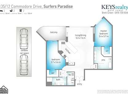 135/12 Commodore Drive, Surfers Paradise, Gold Coast, 2 ห้องนอน, 2 ห้องน้ำ, Apartment