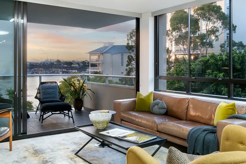 Pyrmont 2 Bedroom North Corner Brilliance with Glistening Water & Garden Views